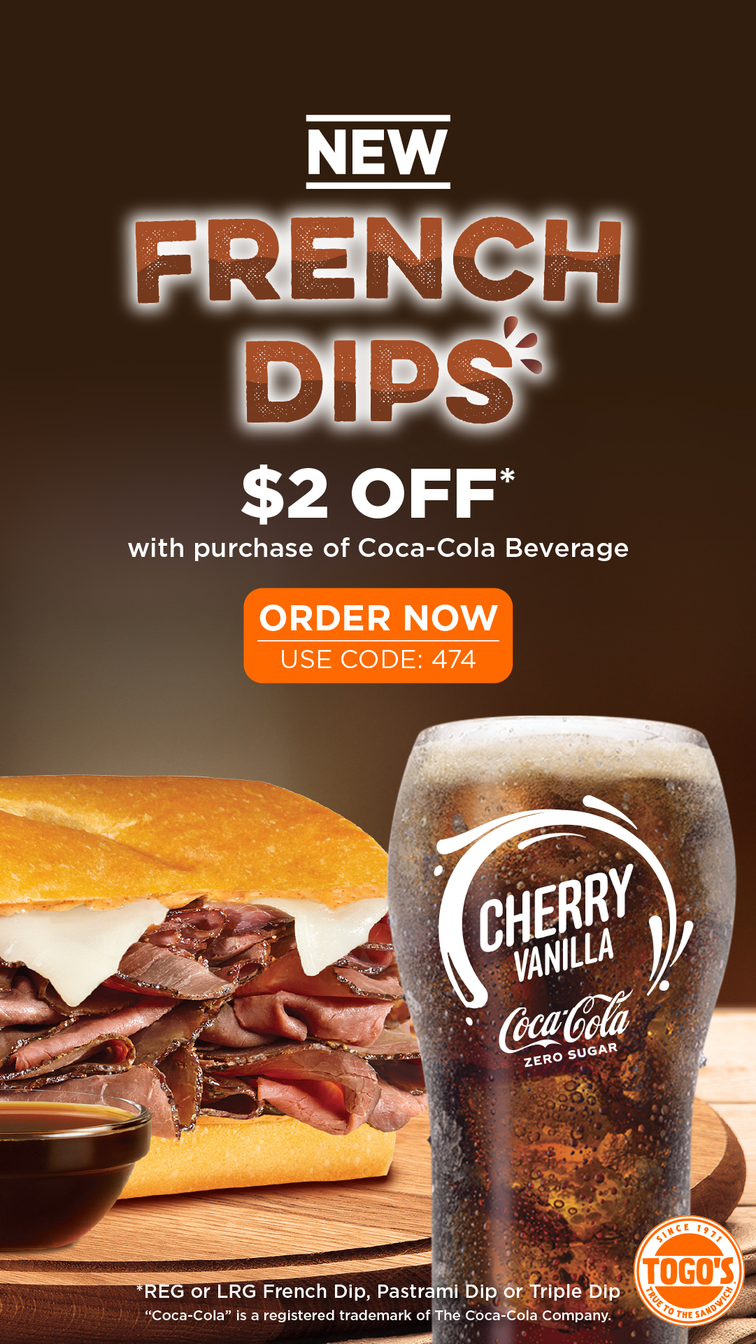 $2 OFF when you choose French Dip!